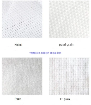 Matéria-prima não tecida spunlace de tecido não tecido para tecido seco úmido