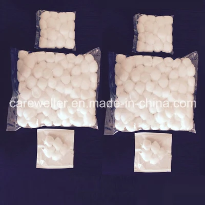 Bola de algodão para absorção médica descartável (estéril/não estéril)