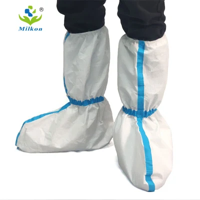 Fornecimento de fábrica botas antiderrapantes capas de sapato botas brancas capa proteção para os pés descartável para médicos hospitalares