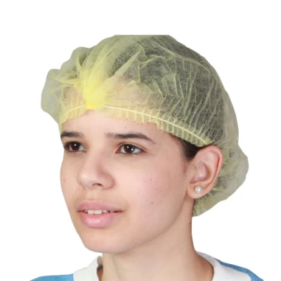 Boné descartável PP não tecido venda imperdível Mob Cap Rede de cabelo com elásticos duplos